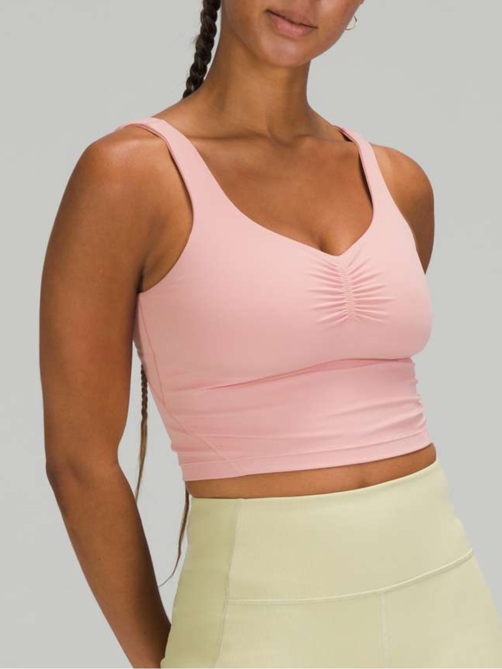 Lululemon Align Gathered-Front Tank Top Pink Puff Sz 8